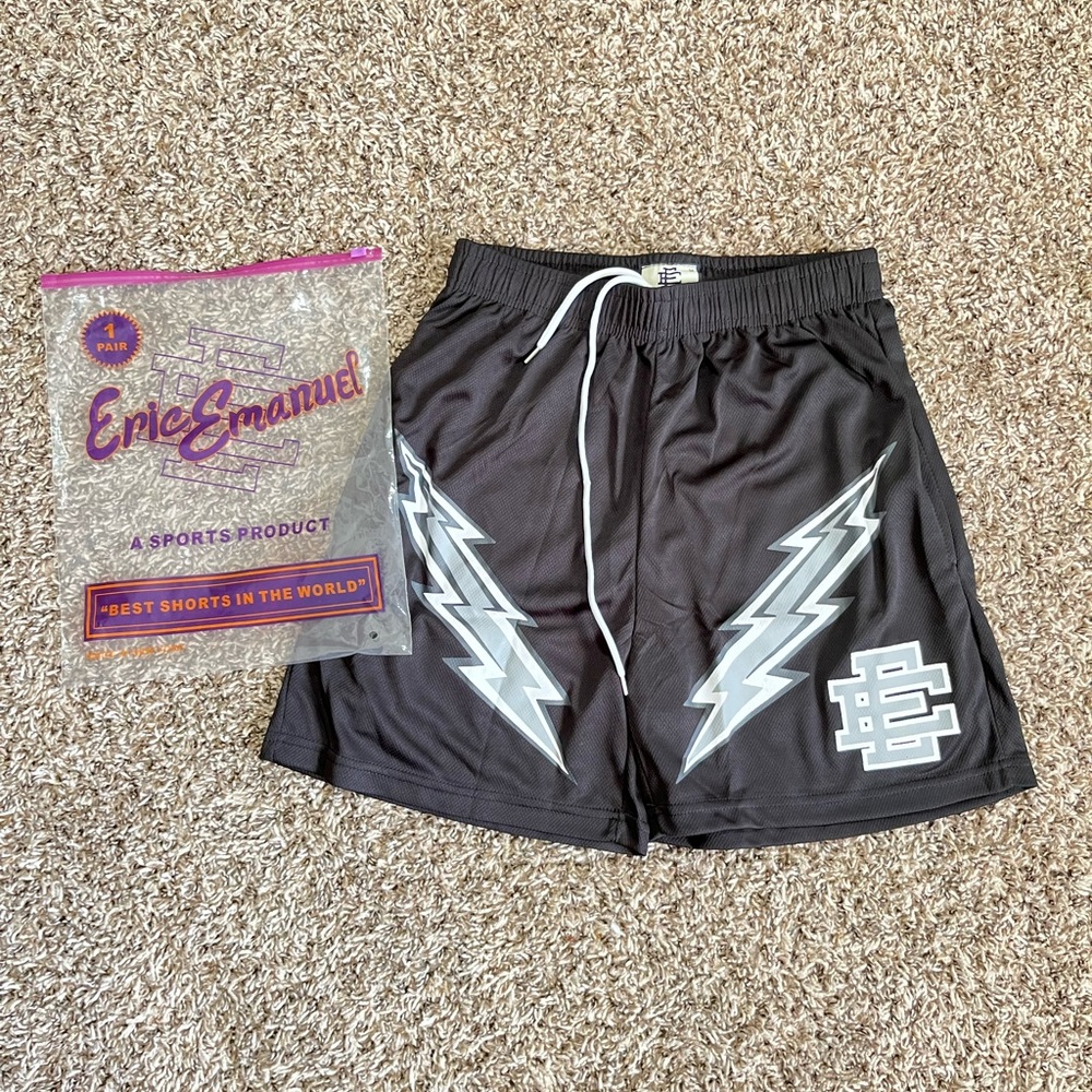Eric Emanuel Black and Gray Athletic Shorts